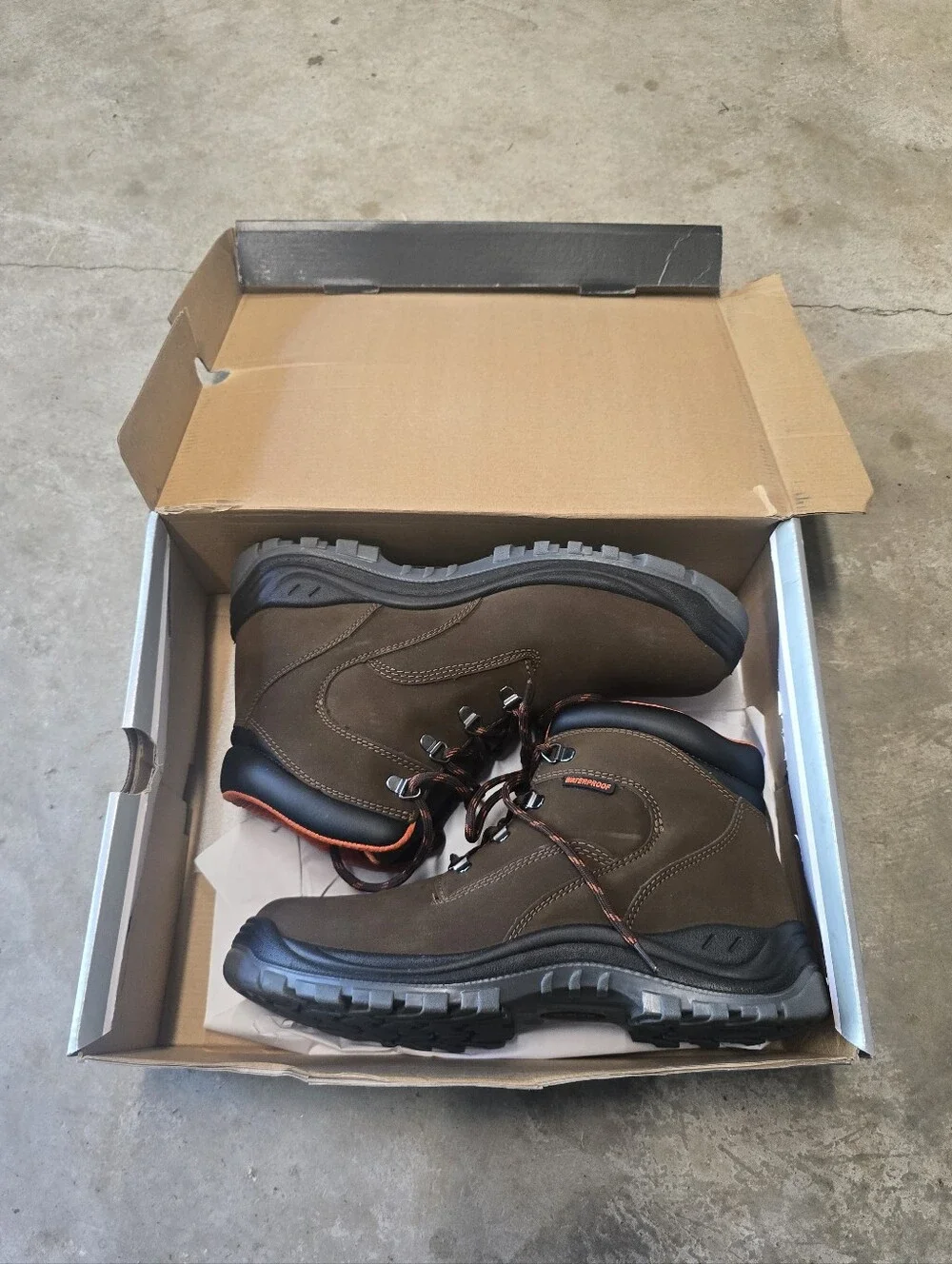 Hytest Knox Direct Attach Steel Toe 6” Work Dark Brown Boots Size 11 Wide